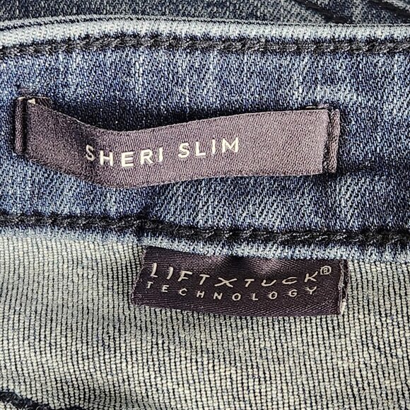 NYDJ Jeans Womens 4 Blue Sheri Slim Medium Wash Mid Rise Lift Tuck Stretch Denim - Picture 10 of 12